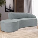Ver imagem 2 de Sofá 4 Lugares Curvo Sala de Estar Living Firenze Direito D02 Linho Cinza 280 cm D-474 - Lyam