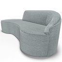 Ver imagem 7 de Sofá 4 Lugares Curvo Sala de Estar Living Firenze Direito D02 Linho Cinza 280 cm D-474 - Lyam
