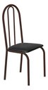 Ver imagem 2 de Kit 4 Cadeiras Ubatuba Corino Preto Tubo Marrom Cafe