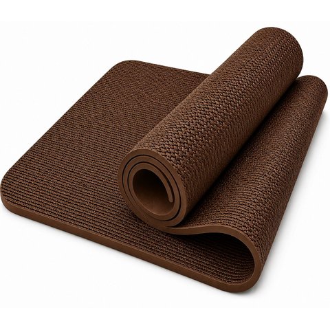 Tapete de Yoga Profissional Antiderrapante para Treinos ( Marrom)