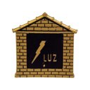 Ver imagem 1 de Visor Leitura Luz Colonial Ouro Alumínio Fundido 19x19cm Metal Mig 55mtm