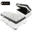 Ver imagem 3 de Cama Box com Baú Branco - Solteiro + Colchão de Espuma D33 - Ortobom - Iso 100 - 60x88x188