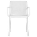 Ver imagem 3 de Kit 4 Cadeiras com Braços Empilhavel Inmetro Sardenha Vega Fratini Polipropileno Branco