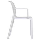 Ver imagem 4 de Kit 4 Cadeiras com Braços Empilhavel Inmetro Sardenha Vega Fratini Polipropileno Branco