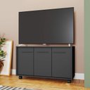 Ver imagem 1 de Rack 3 portas 1 prateleira 4 rodízios tv até 40" BR 113 Linha Line - BRV Móveis