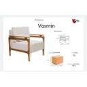 Ver imagem 2 de Poltrona Yasmim Linho Bege