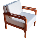 Ver imagem 1 de Poltrona Yasmim Linho Bege