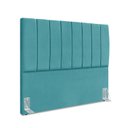 Ver imagem 2 de Cabeceira Estofada Carla 140 Cm Suede Azul Turquesa