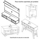 Ver imagem 5 de Painel 72 Polegadas Aparador 2 Mesas Tr4 Carvalho Arly