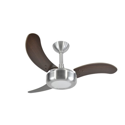 Ventilador de Teto Infinity Lux LED 6000K Prata Es 3 Pás MDF Tabaco 220V 2008 Lux Led 3 Pás