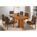 Ver imagem 4 de Conjunto: Mesa de Cozinha Maldivas Tampo Curvo 180cm+6 Cadeiras Maldivas Madeira Naturale -