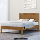 Ver imagem 2 de Cama Casal 140cm Pé Madeira Maciça Renzo Freijó F07 - Mpozenato