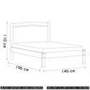 Ver imagem 4 de Cama Casal 140cm Pé Madeira Maciça Renzo Freijó F07 - Mpozenato