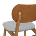 Ver mais imagens de Banqueta Toscana Encosto Anatômico - Amêndoa - Assento Estof. Linho Cinza Mescla Impermeável
