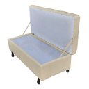 Ver imagem 2 de Recamier Bau Bia 80cm Suede Bege - Dominic Decor