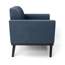 Ver imagem 7 de Poltrona Decorativa Isabella Pés Fixo em Madeira Preto Suede Azul Marinho G19 - Gran Belo