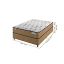 Ver imagem 2 de Cama Box Marrom + Colchão Casal Smart Classic Marrom (138x188x64) - Molas Ensacadas - Plumatex