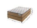 Ver imagem 2 de Cama Box Marrom + Colchão Casal Smart Classic Marrom (138x188x64) - Molas Ensacadas - Plumatex