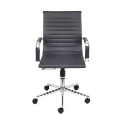 Cadeira de Escritório Giratória Eames Preta - Baixa | Cromado - 3
