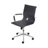 Cadeira de Escritório Giratória Eames Preta - Baixa | Cromado - 1