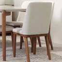 Ver imagem 6 de Conjunto de Jantar Mesa Retangular com Vidro Donatella 6 Cadeiras Kalina - Natural C/ Off White