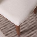 Ver imagem 3 de Conjunto de Jantar Mesa Retangular com Vidro Donatella 6 Cadeiras Kalina - Natural C/ Off White