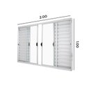 Ver imagem 3 de Janela Veneziana Abertura Central Exclusiva 6 Folhas Vidro Liso 100x200cm CRV Portas e Janelas