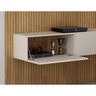 Painel Curitiba Com Nicho 134cm para TV até 50 Polegadas Valdemoveis Cinamomo Off White - 3