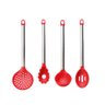 Colher Concha Escumadeira Silicone Vermelho Inox Utensilios - 1