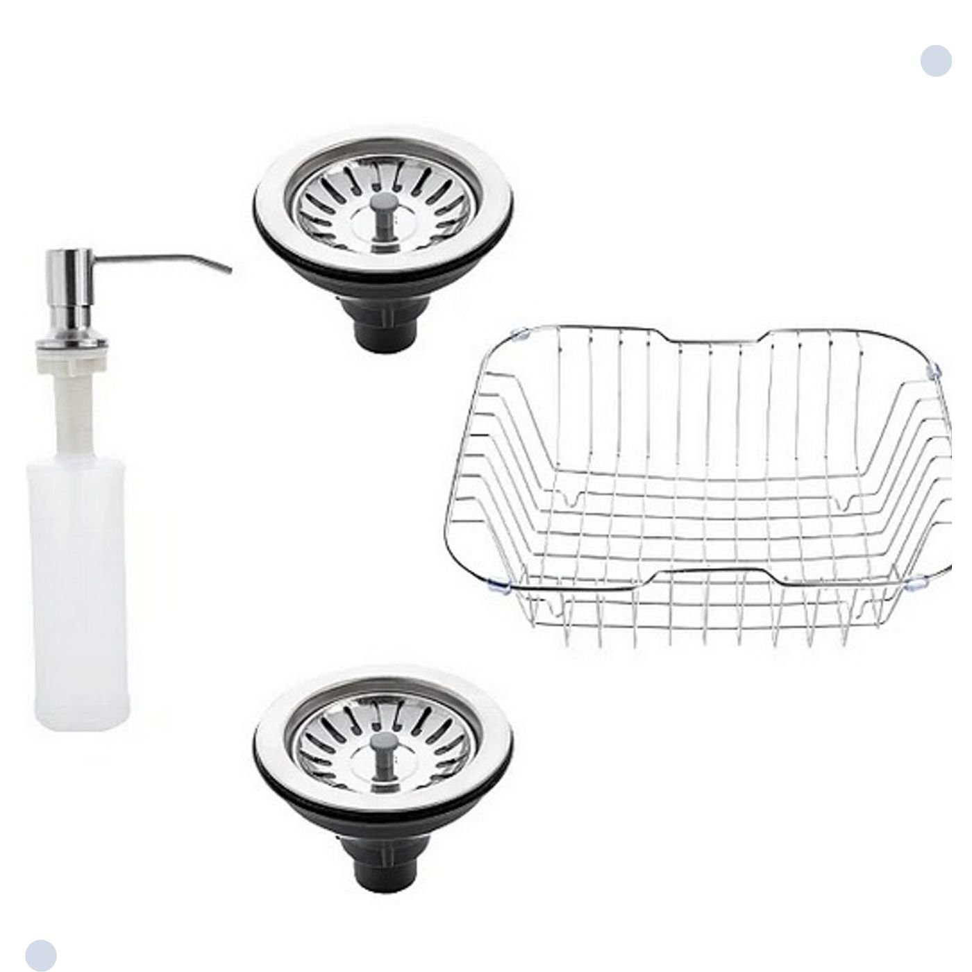 Kit Cuba Dupla Gourmet em Aço Inox + Torneira Gourmet Monocomando Vip - 8