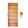 Folha de Porta em Madeira Sarrafeada Semi Oca Hdf Frisada 180 210x80cm Mapaf - 3