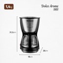 Ver imagem 2 de Cafeteira Elétrica Mondial Dolce Arome Preto 800w 220v - C-32 32x