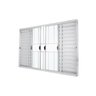 Janela Veneziana Abertura Central 6 Folhas Grade Vidro Liso 100x120cm Exclusiva Esquasrias - 2