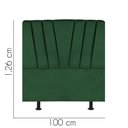 Ver imagem 3 de Cabeceira Estofada Bélgica 100CM Solteiro Suede Verde - D A DECOR
