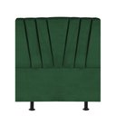 Ver imagem 2 de Cabeceira Estofada Bélgica 100CM Solteiro Suede Verde - D A DECOR