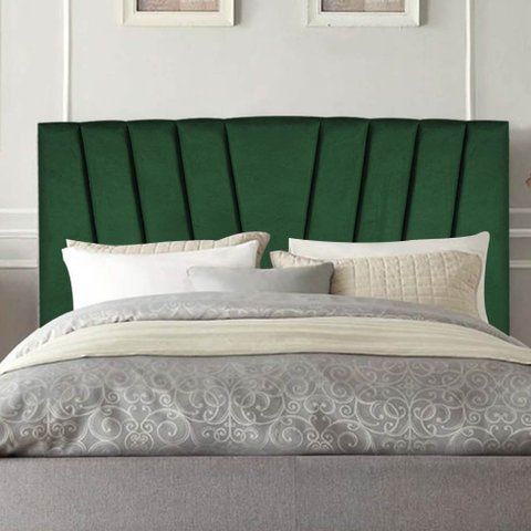 Cabeceira Estofada Bélgica 100CM Solteiro Suede Verde - D A DECOR