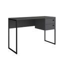 Ver imagem 2 de Escrivaninha Mesa Escritório P1012 Retrô 2 Gavetas 120cm Industrial Grafite Preto