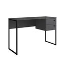 Ver imagem 2 de Escrivaninha Mesa Escritório P1012 Retrô 2 Gavetas 120cm Industrial Grafite
