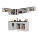 Ver imagem 6 de Armário de Cozinha Completa de Canto com Rodapé Veneza Multimóveis MP2095.891 Branco
