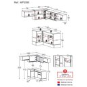 Ver imagem 5 de Armário de Cozinha Completa de Canto com Rodapé Veneza Multimóveis MP2095.891 Branco