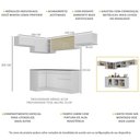 Ver imagem 4 de Armário de Cozinha Completa de Canto com Rodapé Veneza Multimóveis MP2095.891 Branco