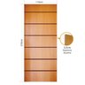 Folha de Porta em Madeira Sarrafeada Semi Oca Hdf Frisada 180 210x110cm Mapaf - 3