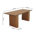 Ver imagem 2 de Mesa de Jantar Toscana 135x90cm Retangular - Amêndoa - Tampo 135x90cm Laminado Cinamomo