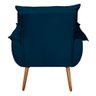 Poltrona Decorativa Moderna Sala de Estar e Recepção Monza Pés Palito Veludo Azul - Desk Design - 6