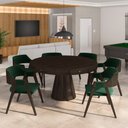 Ver mais imagens de Conjunto Mesa de Jogos Carteado Bellagio Tampo Reversível e 6 Cadeiras Madeira Poker Base Cone Velud