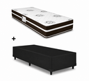 Ver imagem 1 de Cama Base Solteiro Preto Colchao Solteiro Molas Ensacadas Classico - Alto Nivel