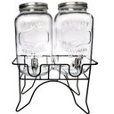 Ver imagem 3 de Suqueira Dupla Vidro 10 Litros com Suporte Kit Conjunto Dispenser Refresqueira Agua Sucos Bebidas Ho