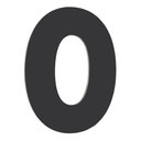 Ver imagem 1 de Número Residencial de Alumínio Composto Preto Nº 0 - PR3000/0 - PINCEIS ATLAS Número Residencial de 