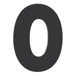 Número Residencial de Alumínio Composto Preto Nº 0 - PR3000/0 - PINCEIS ATLAS Número Residencial de 