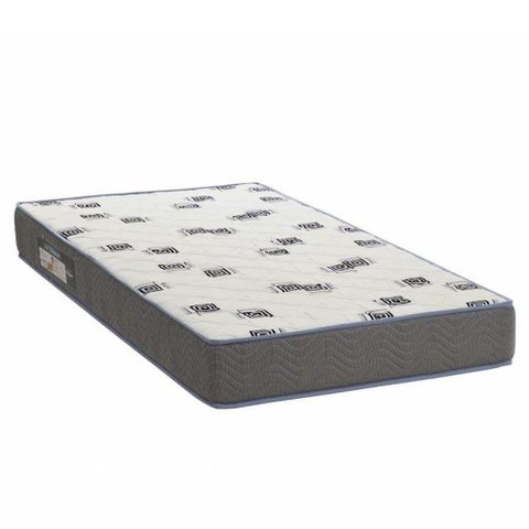 Colchão Solteiro Ortobom Light Espuma D33 Branco com lateral Azul 88x188x20